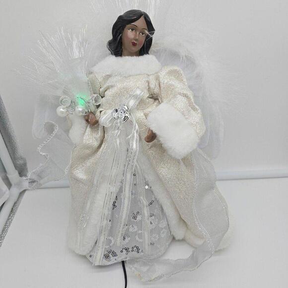12" Fiber Optic Angel Tree‎ Topper Christmas - Picture 6 of 8